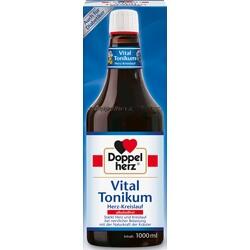 Braune Flasche mit blauem Etikett für alkoholfreies Herz-Kreislauf-Tonikum.